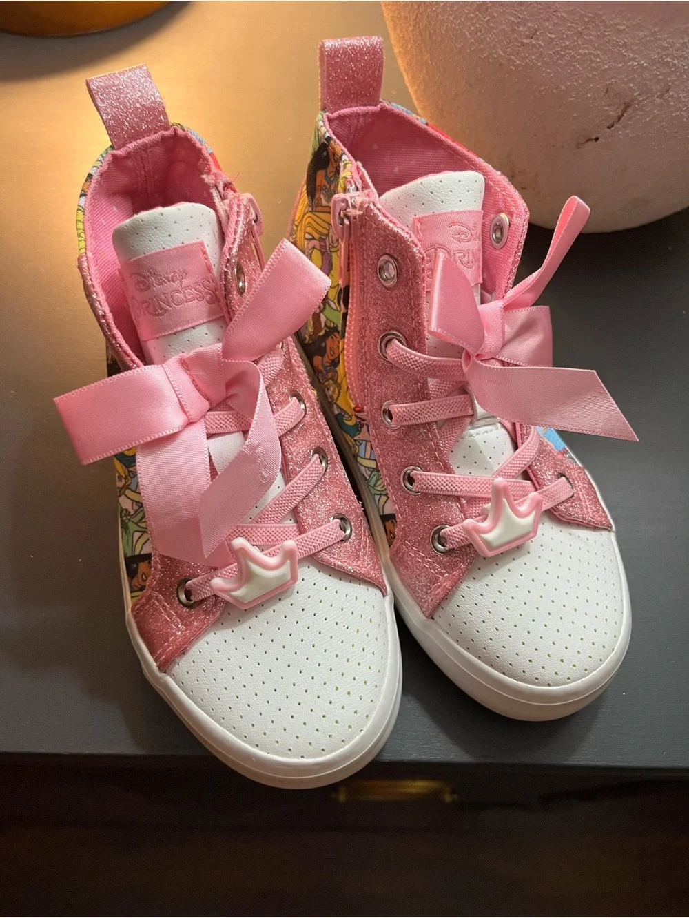 Pink High-Top Kids Sneakers